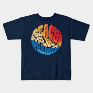 Beach Club Paradise Typography Kids T-Shirt